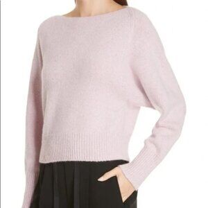 VINCE 100% Cashmere - Cropped Boatneck in Pink Champagne | Like New | Chunky